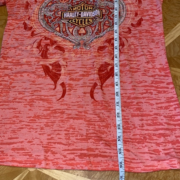 Harley-Davidson Motorcycles Women’s V-Neck Embellished Tee Shirt Size Medium - Picture 10 of 11